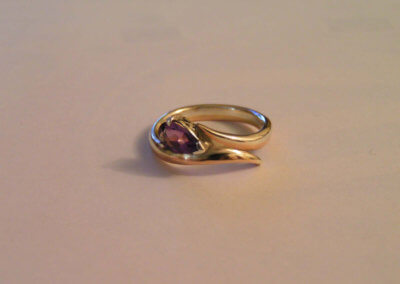 Amethyst 9ct yellow and white gold ring