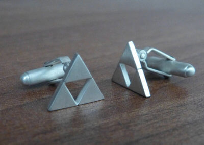 silver tri-force cuff links