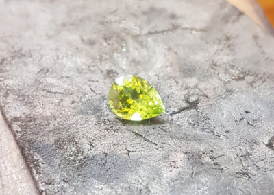 1. customers own peridot pear shape stone.