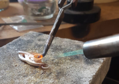 10. soldering setting and bail ring.