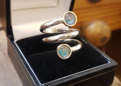 Opal snake ring